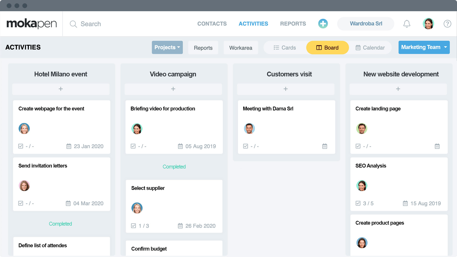 Like post-its, but that don't come off. View all your tasks into their projects, graphically together in a Kanban view. Move them and work in a clear and interactive view.