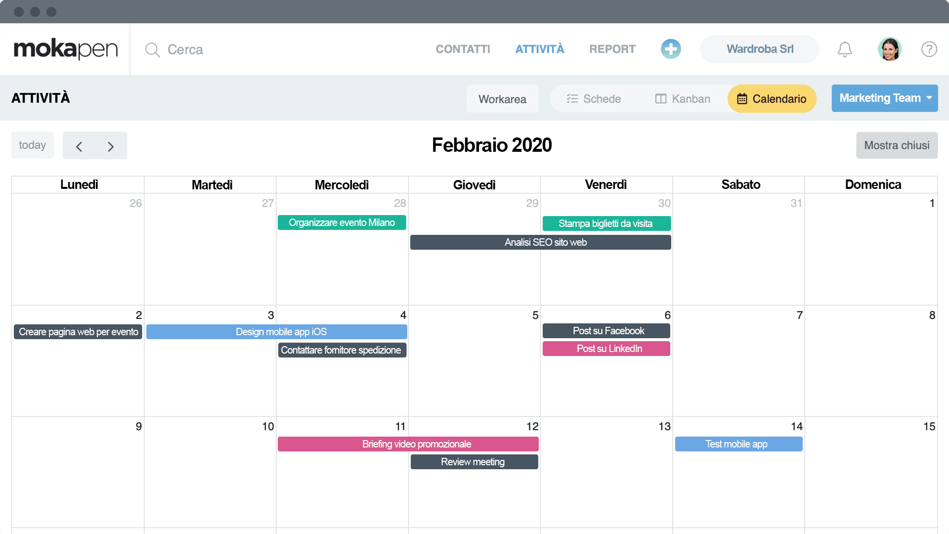 Attiva la vista calendario per i tuoi task. Sarà più facile pianificare le attività per giorno, settimana o mese. E puoi integrarlo con Google Calendar!