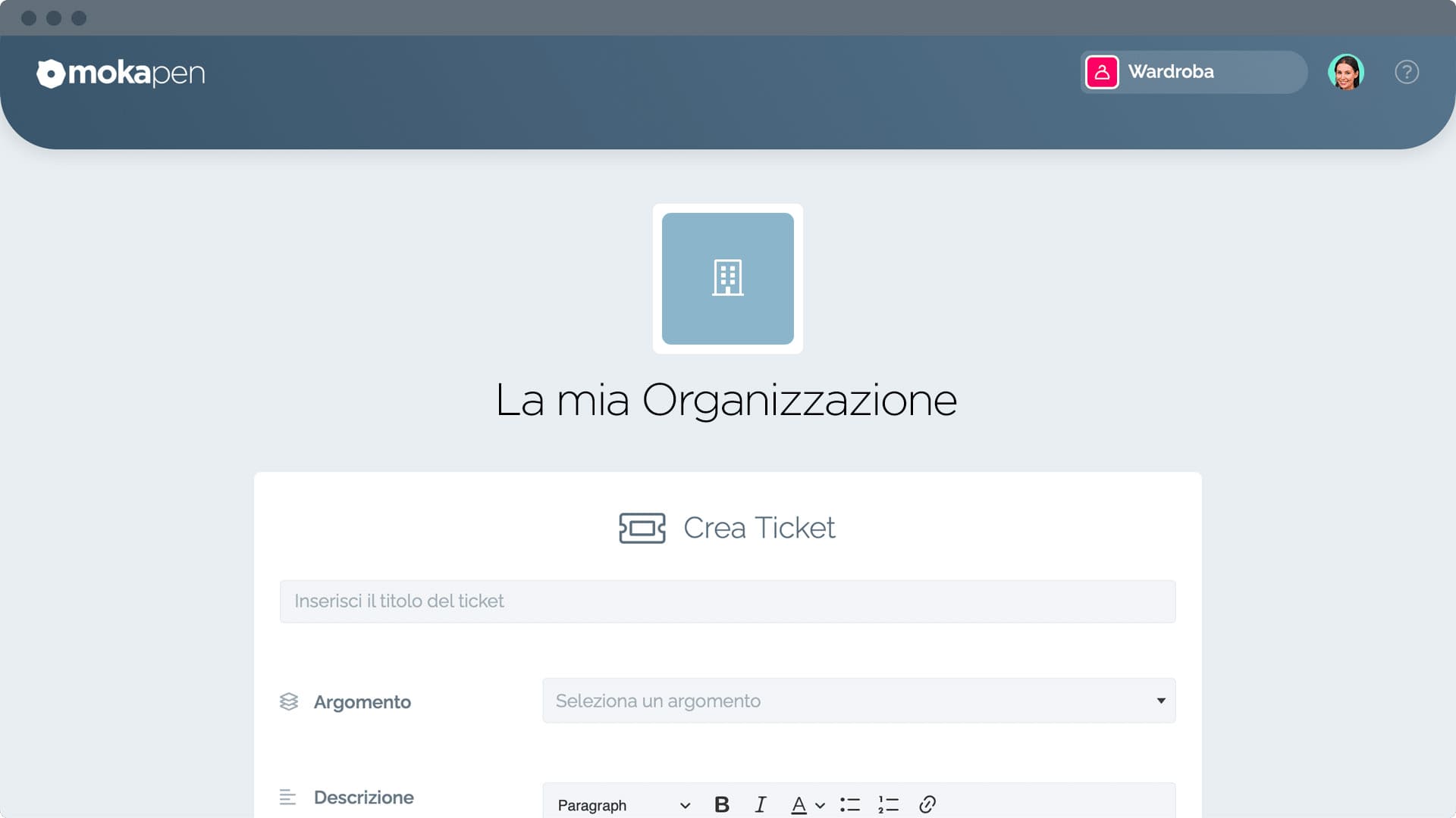 Sfrutta la tua pagina esterna dei ticket per permettere ai tuoi clienti di aprire un ticket di supporto alla tua organizzazione. Ricevere le richieste dei clienti diventa automatico, tracciato ed organizzato.